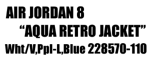 Jordan Brand "Air Jordan 8 Aqua Retro Jkt" 100