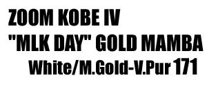 Zoom Kobe IV "Mlk Day Gold Mamba Edition " 171